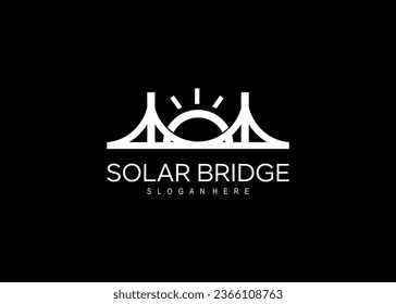 solar bridge vector logo design