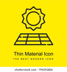 Solar bright yellow material minimal icon or logo design