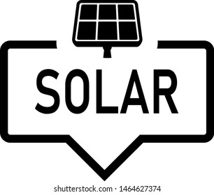 Solar bubble speak icon trendy flat design