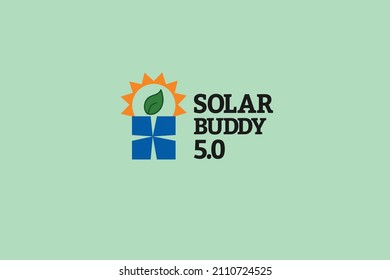 Solar Buddy Logo Design Template - Solar Pannel Theme