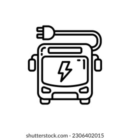 Solar Bus icon in vector. Illustration
