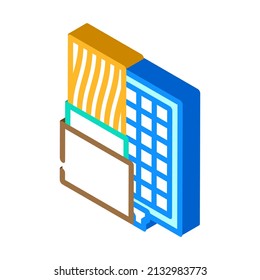 solar cables isometric icon vector. solar cables sign. isolated symbol illustration