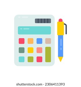 Solar Calculator icon in vector. Illustration