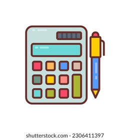 Solar Calculator icon in vector. Illustration