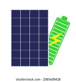 solar cell battery panel - vector illustration