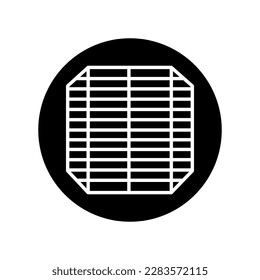 Solar cell black line icon. Pictogram for web page, mobile app, promo.