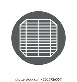 Icono de línea negra de celda solar. Pictograma para página web, aplicación móvil, promoción.