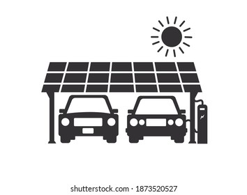 Solar cell car paring system vector