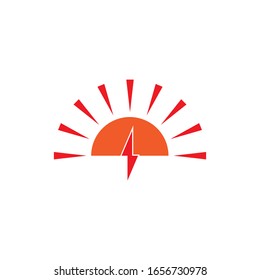 Solar Cell Electric logo design vector