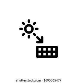 Solar Cell Environment Outline Icon Logo Vector Illustration
