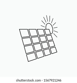 Solar Cell Icon. Alternative Energy     Symbol for Info Graphic, Design Elements, Websites, Presentation and Application - Vector. 