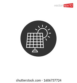 Solar Cell Icon Logo Design Illustration