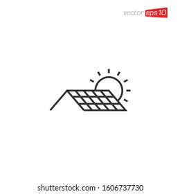 Solar Cell Icon Logo Design Illustration