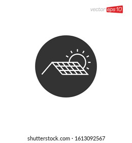 Solar Cell Icon Logo Design Illustration