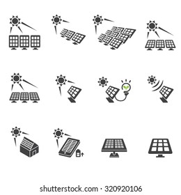 solar cell icon set
