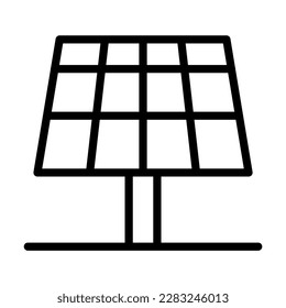 Solar cell line icon vector illustration graphic design