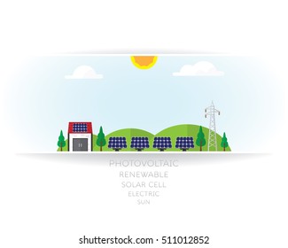 solar cell on white background