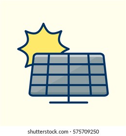 Solar Cell Panel Icon