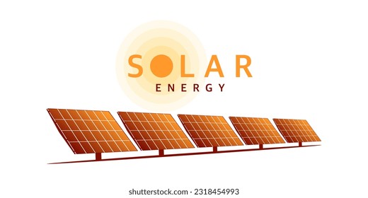 Solar cell power, Solar panels, Electric power generation industry, Renewable energy and Environmental conservation, Ecology and Sustainable of ecosystem, Go green and Save the world or Eco friendly.