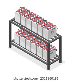 Akku-Akku für Solarzellenspeicher Isometrietrietrie-Isotop 