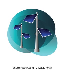 solar cell tower vector element