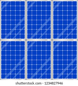 Solar cells blue panels pattern background