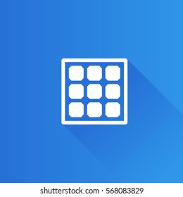 Solar cells panel icon in Metro user interface color style. Renewable energy