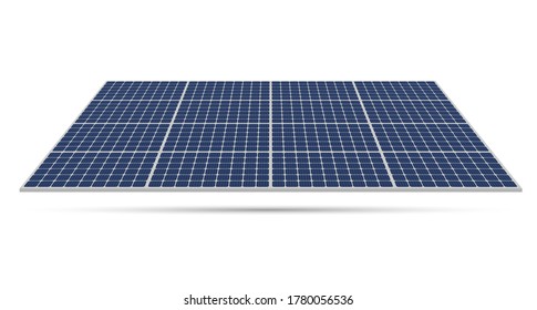 Solar cells for roof solar power panel. Vector illustration design.