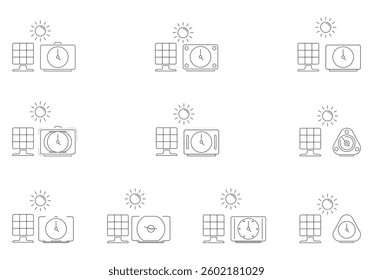 Solar cells work during the day, utilizing solar energy—clean and natural power.