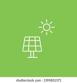 Solar, charge, battery icon - Vector. Simple element illustration from UI concept. Solar, charge, battery icon - Vector. Infographic concept vector illustration. on white background