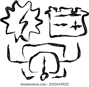 solar charge controller icon in Doodle style