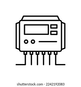 Solar charge controller linear icon
