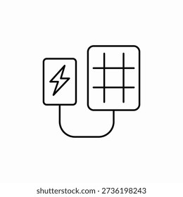 solar charger icon sign vector