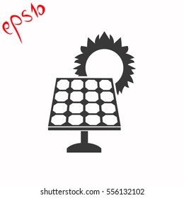 Solar collector grey icon.
