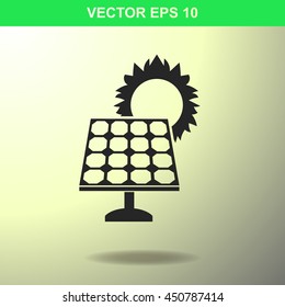 Solar collector icon. Illustration for business.