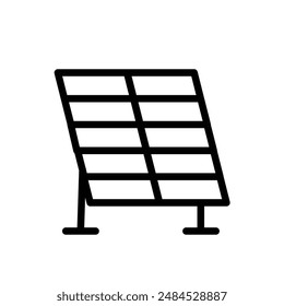 Icono del colector solar para soluciones de energía renovable, Tecnología sostenible y Diseños de energía verde