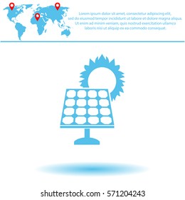 Solar collector  icon. Vector design.