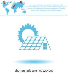 Solar collector  icon. Vector design.