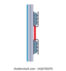 Solar collector panel vector icon alternative energy. Sun cell ecology power renewable system generation. Radiator plate sky