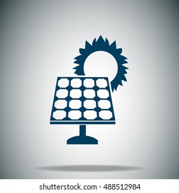 Solar collector vector icon