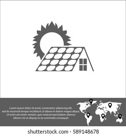 Solar collector vector  icon