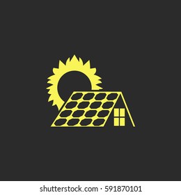 Solar collector vector  icon.