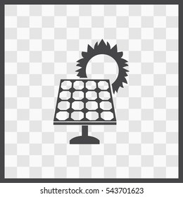 Solar collector vector icon. Isolated illustration. Business picture.