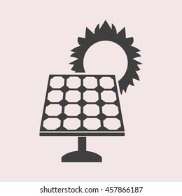 Solar collector web icon. Isolated illustration