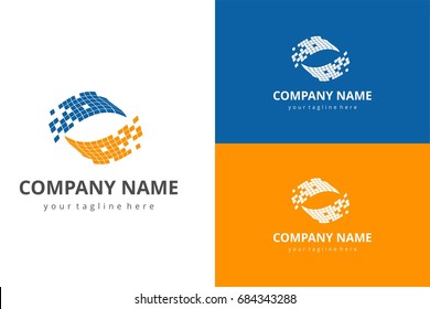 Solar Company Logo Idea Sunshine Panel Abstract