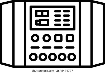 Ícone de vetor do controlador solar. Pode ser usado para impressão, aplicativos móveis e da Web.