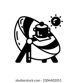 Solar Cooker icon in vector. Illustration