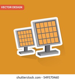 Solar design on clean background,clean vector