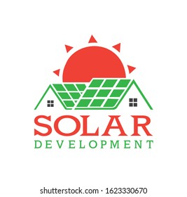 Solar Development Logo Uses Simple Clean Stock Vector (royalty Free 