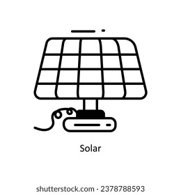 Solar doodle Icon Design illustration. Space Symbol on White background EPS 10 File